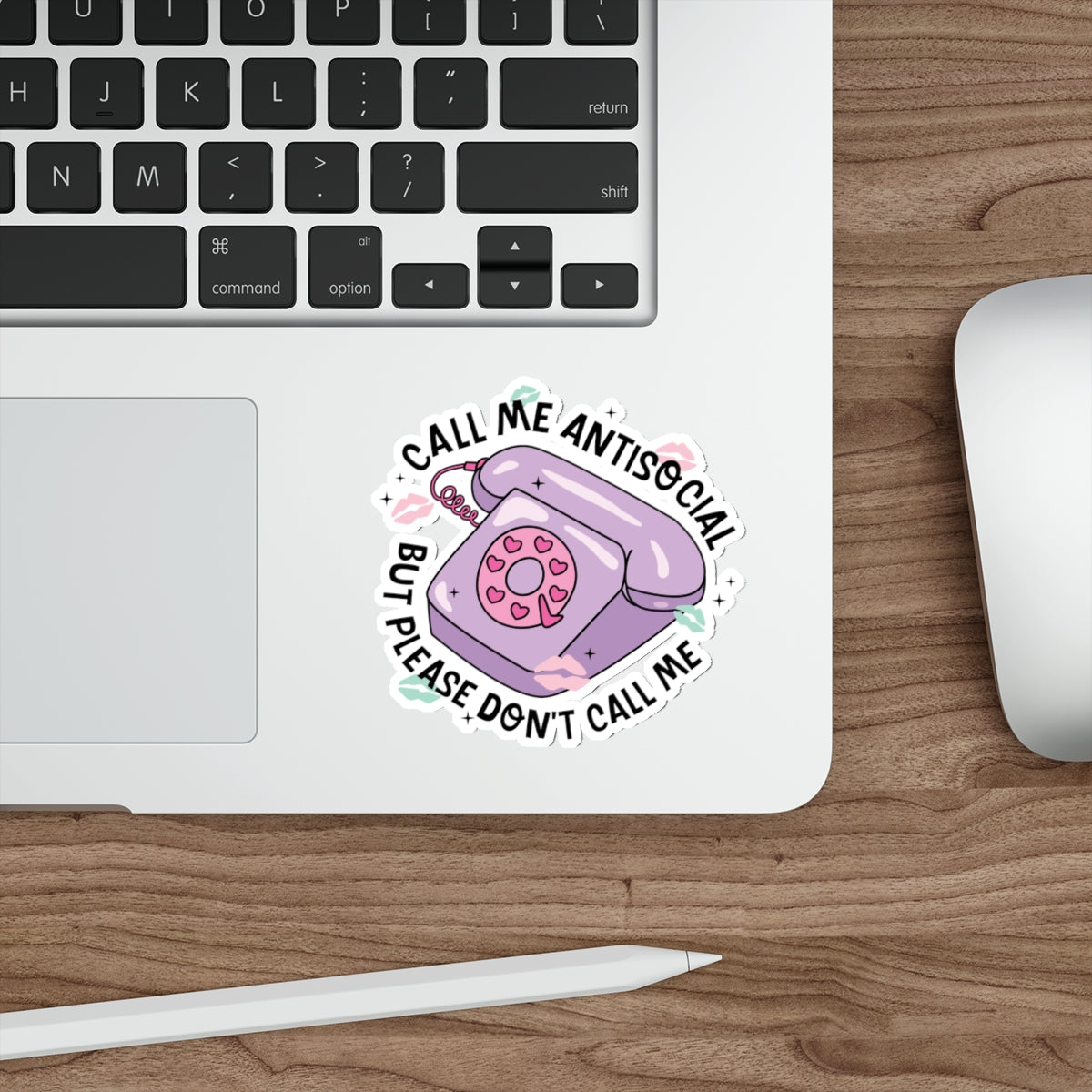 Cute Antisocial Die-Cut Stickers | Laptop Decor, Phone Accessory, Gift for Friends, Funny Quote Stickers, Fun Home Decor