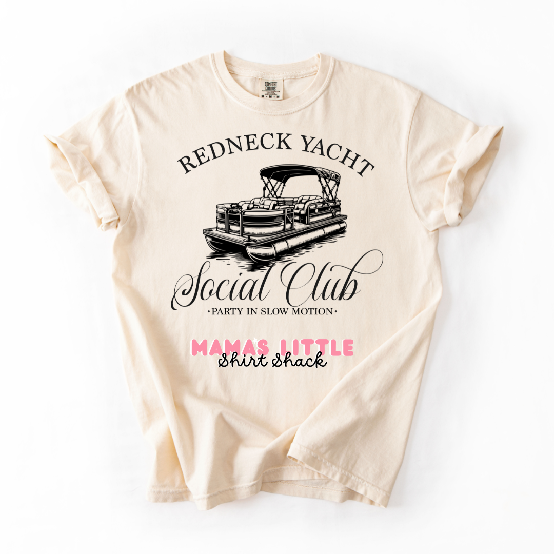 Redneck Yacht Social Club Tee – Party in Slow Motion 🚤🍻