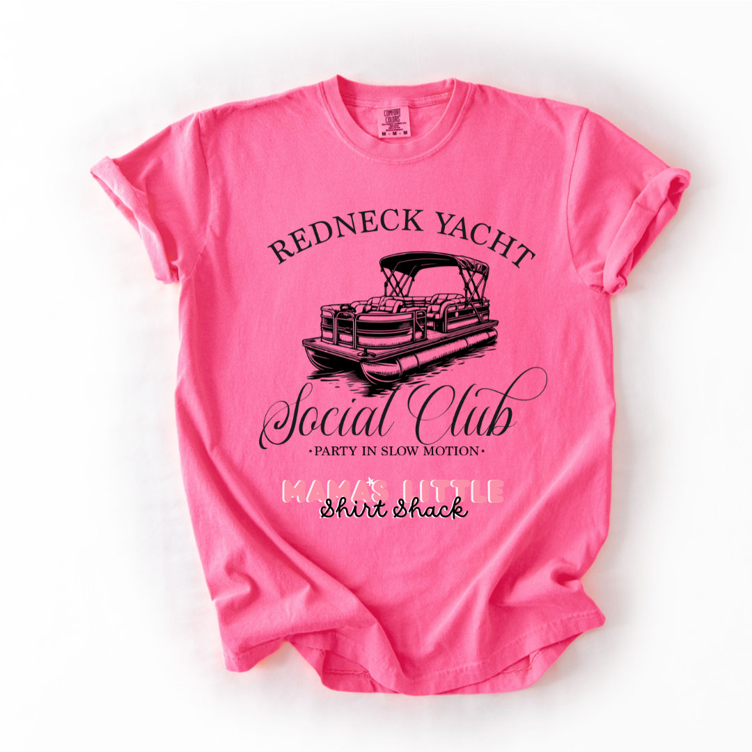 Redneck Yacht Social Club Tee – Party in Slow Motion 🚤🍻