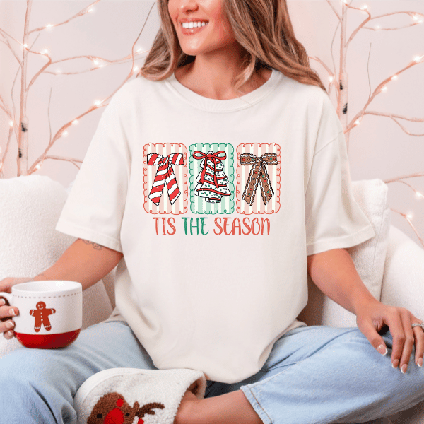 Festive Tis the Season T-shirt, Holiday Apparel, Unisex Gift, Christmas Top, Seasonal Style, Cozy Casual Wear