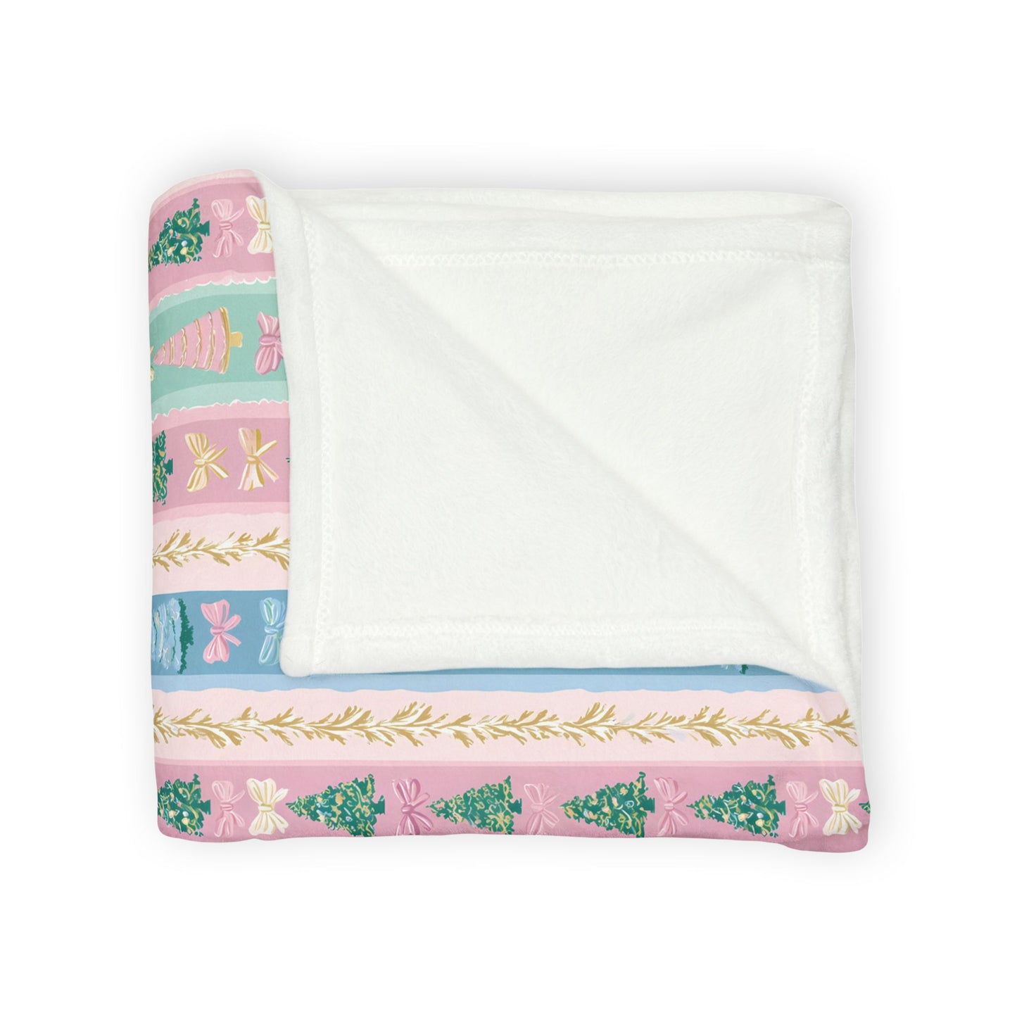 Preppy Bow and Tree Stripes Blanket