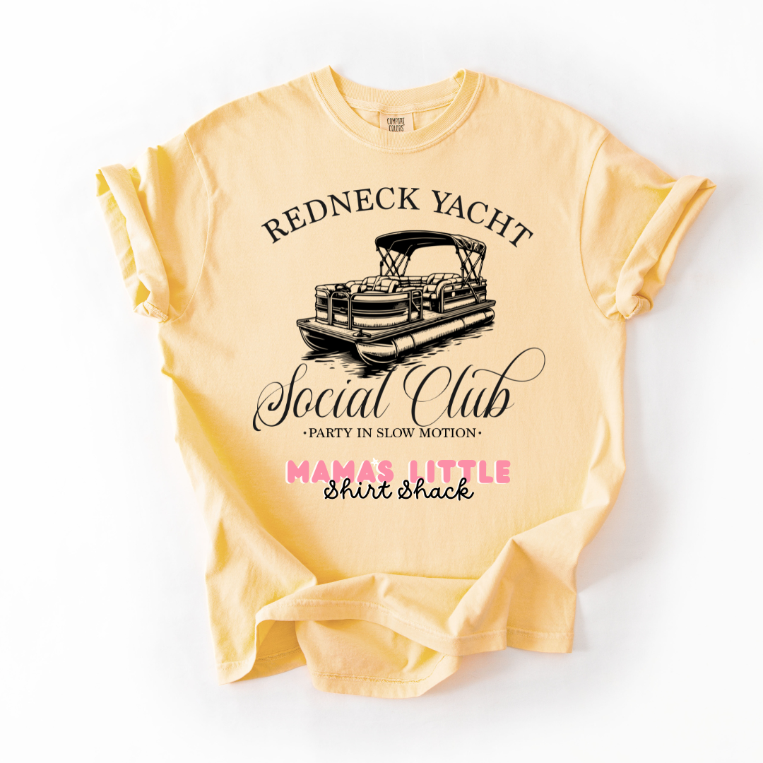 Redneck Yacht Social Club Tee – Party in Slow Motion 🚤🍻