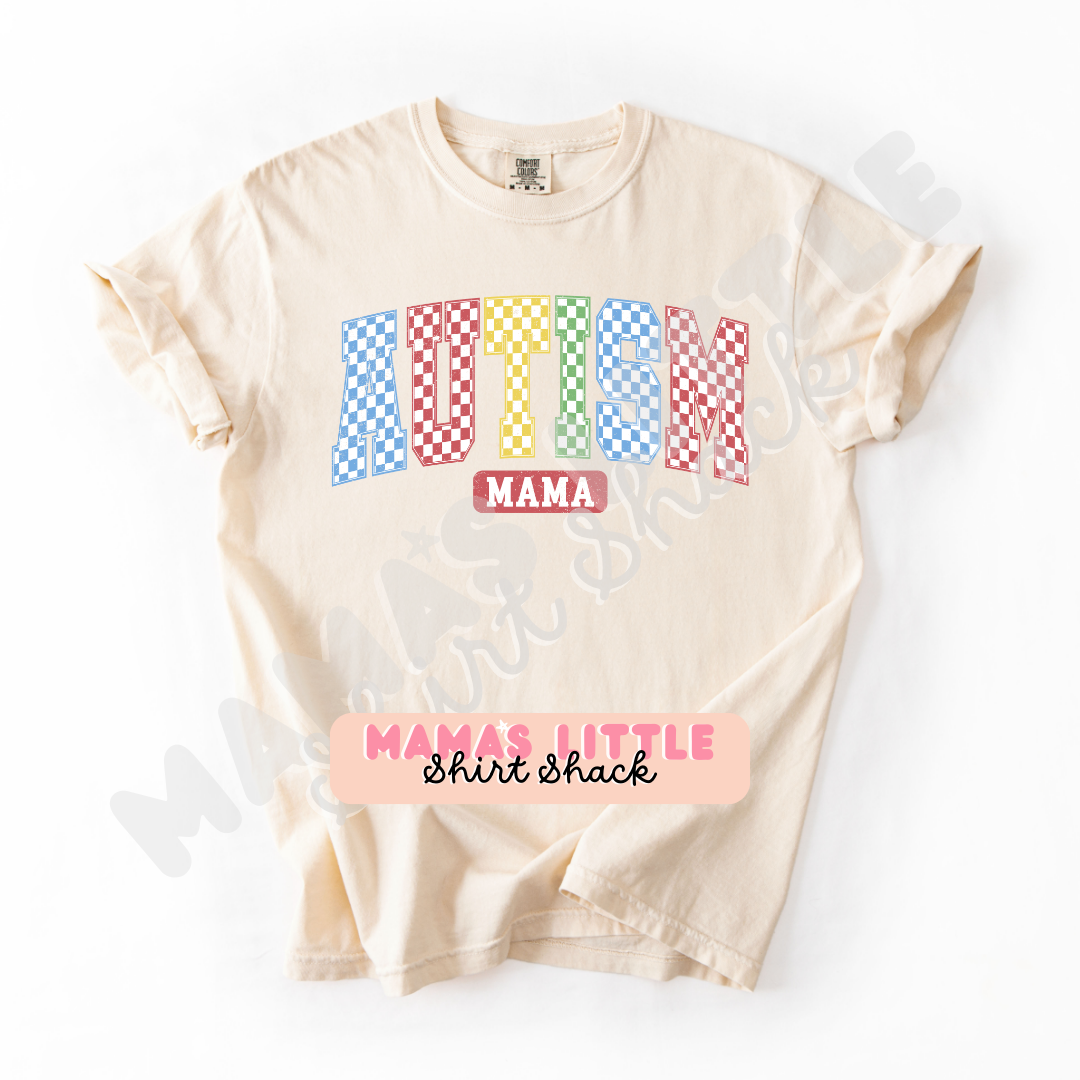 Autism Mama Checkerboard Tee