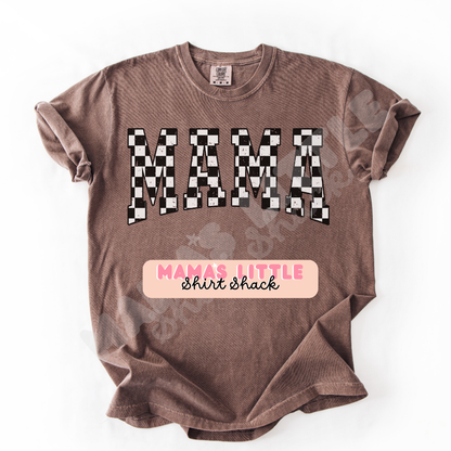 Checkerboard MAMA Tee – Available in Multiple Colors