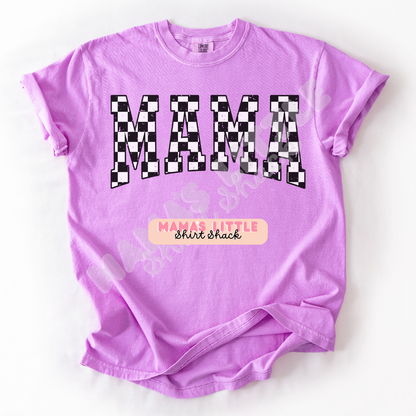 Checkerboard MAMA Tee – Available in Multiple Colors