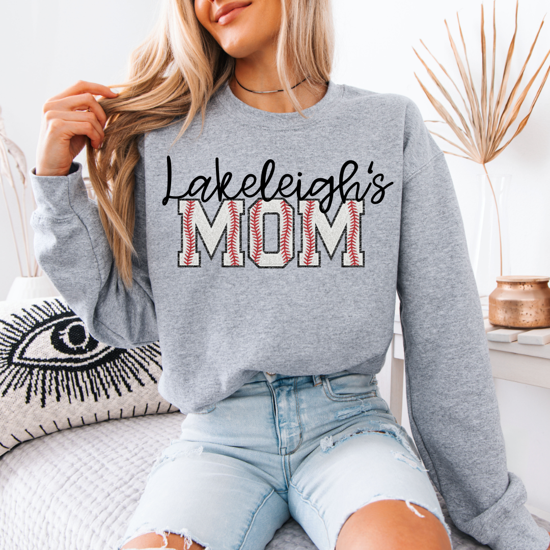 ⚾ Custom Baseball Mom Sweatshirt – Wear Your MVP’s Name with Pride! 🔥💖