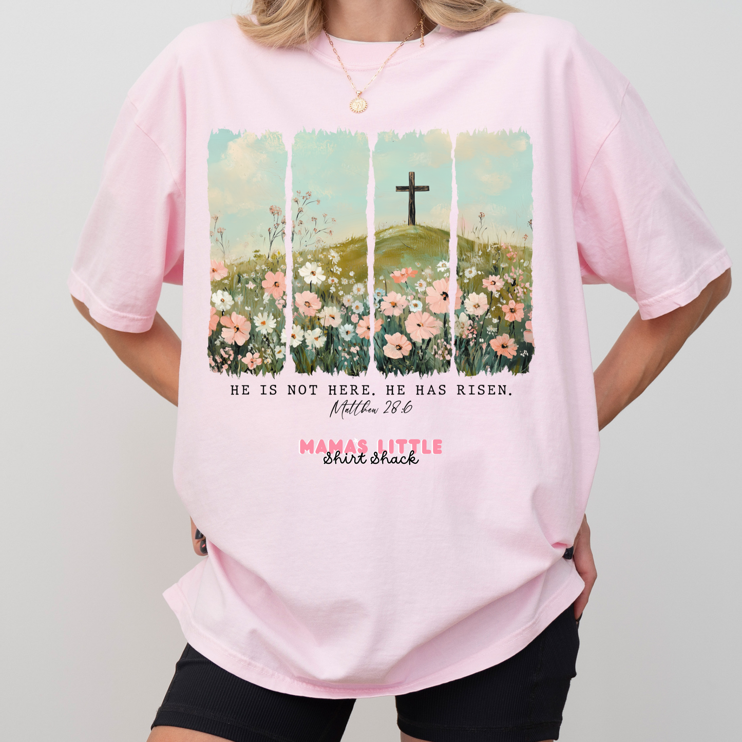 "He Has Risen" Floral Faith Tee – A Beautiful Reminder of Hope