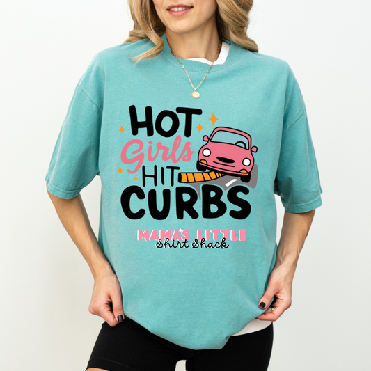 🚗 Hot Girls Hit Curbs Tee – Drive It Like You Mean It! 💖🔥