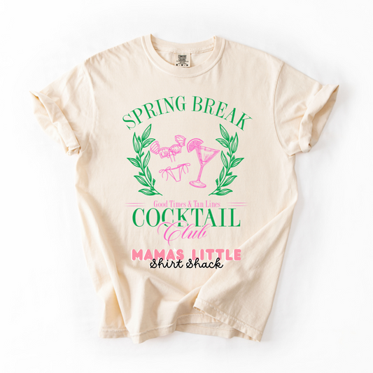 Spring Break Cocktail Club Tee – Good Times & Tan Lines! 🍹🌴